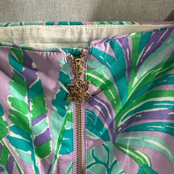 Lilly Pulitzer Lettie Short Sleeve Dress Purple Iris Green Size 2 Baby Doll - Picture 7 of 8